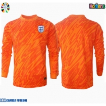 Camisa de Futebol Inglaterra Goleiro Equipamento Principal Europeu 2024 Manga Comprida